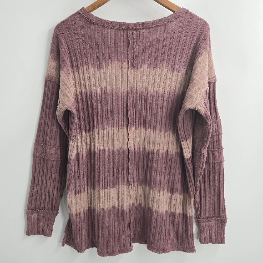 Free People Sunset Tee‎ Chocolate Merlot Long Sleeve